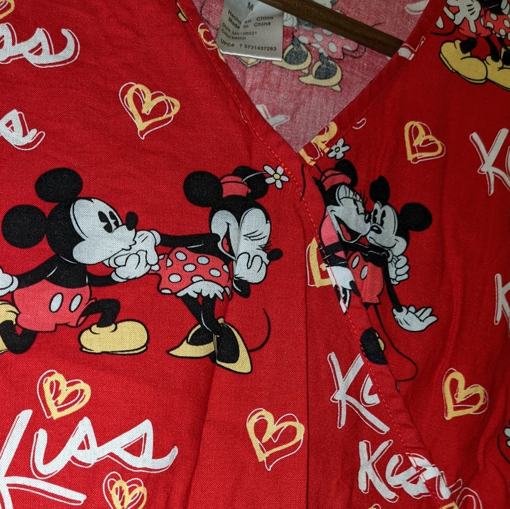 Disney Mickey Mouse and Minnie Mouse Scrub top - Picture 3 of 16